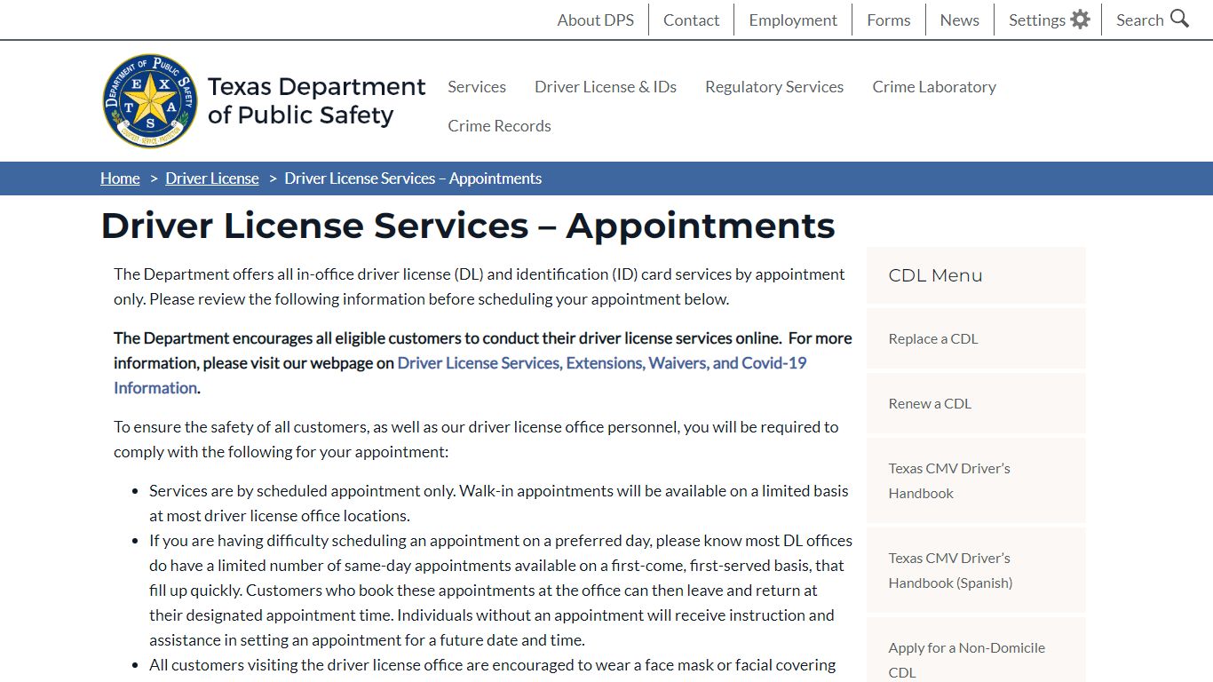 Driver License Services - Texas Department of Public Safety